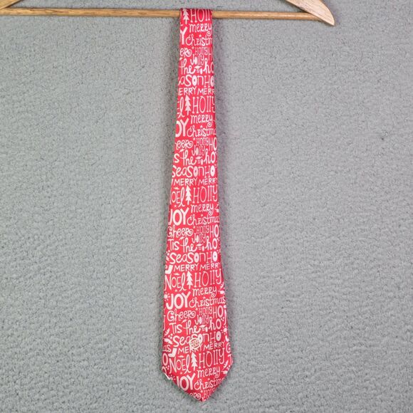 Christmas Musical Necktie Red Novelty Holiday Party Tie New Festive - Picture 2 of 8